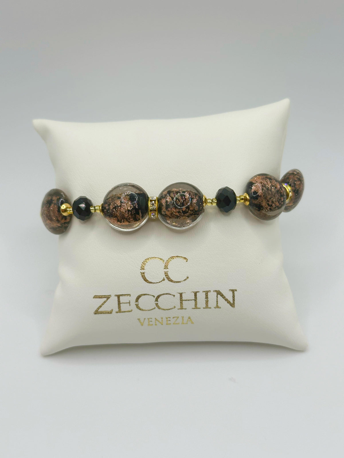 Bracciale Marilyn con perle piatte in vetro di Murano, variante 5