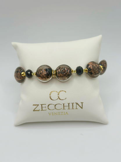 Bracciale Marilyn con perle piatte in vetro di Murano, variante 5