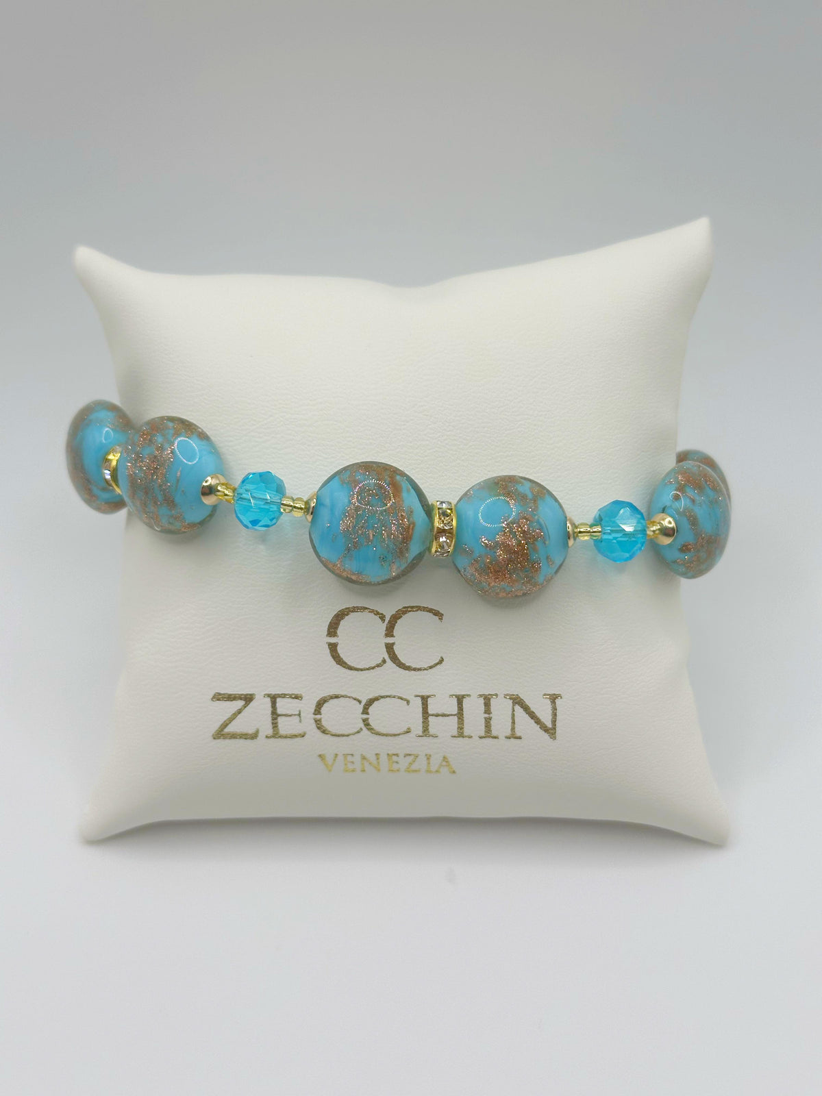 Bracciale Marilyn con perle piatte in vetro di Murano, variante 6