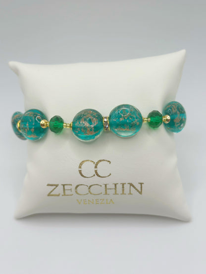 Bracciale Marilyn con perle piatte in vetro di Murano, variante 7