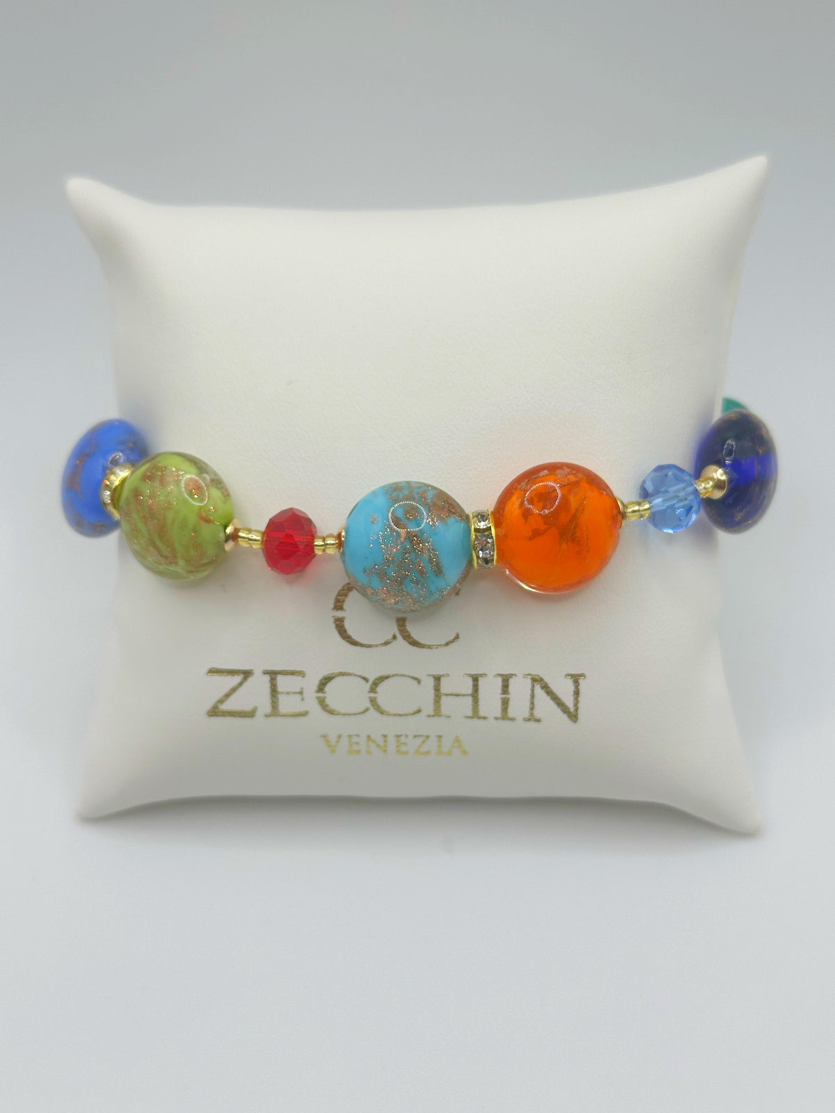 Bracciale Marilyn con perle piatte in vetro di Murano, variante 8
