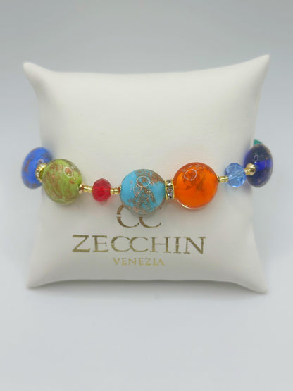 Bracciale Marilyn con perle piatte in vetro di Murano, variante 8