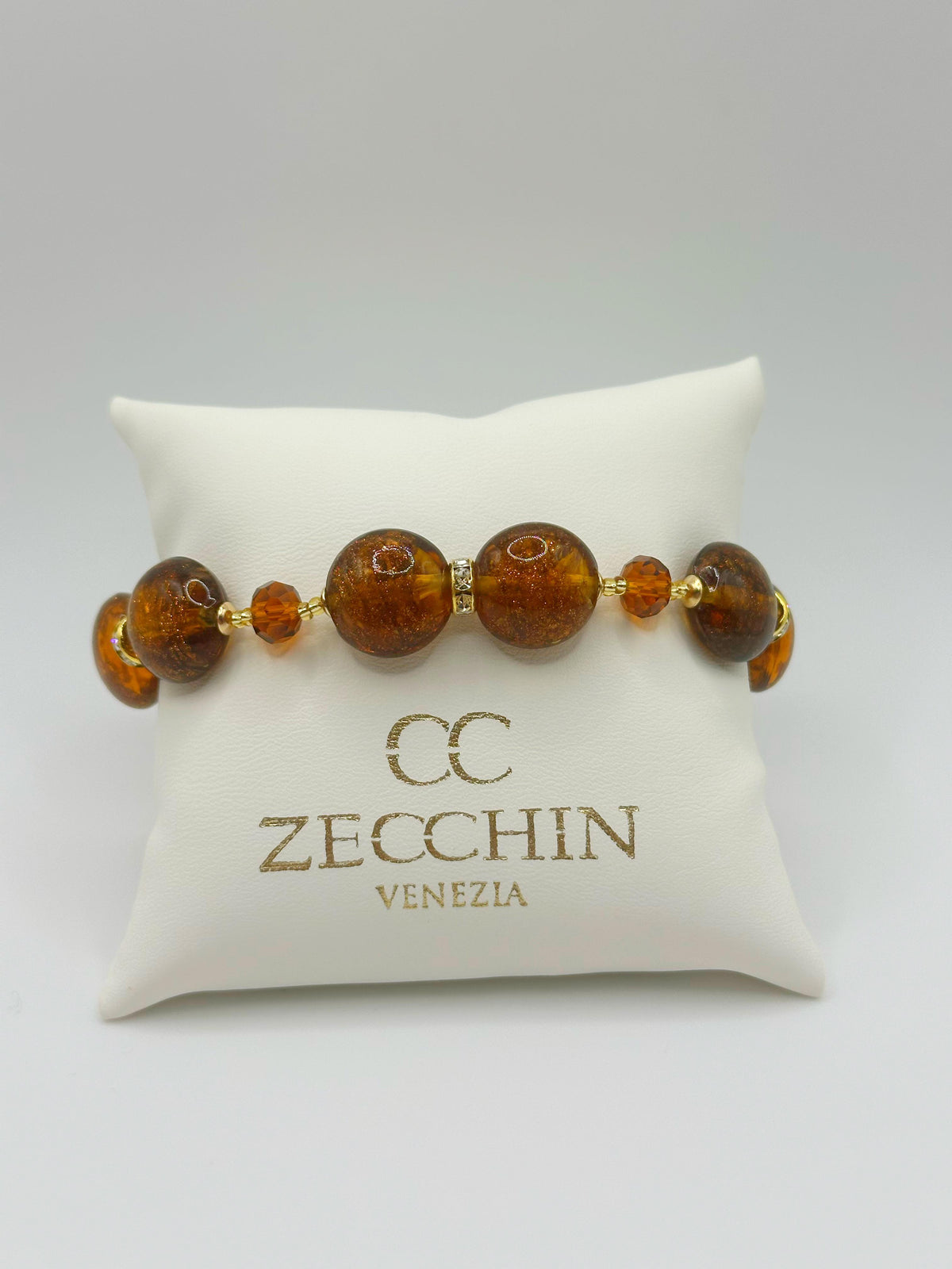 Bracciale Marilyn con perle piatte in vetro di Murano