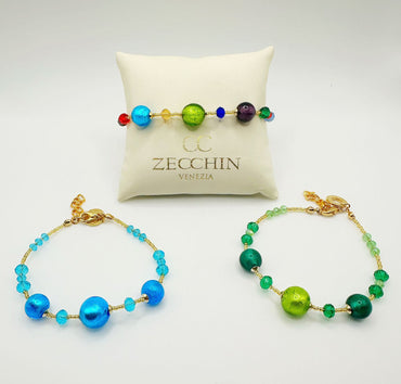 Bracciale Matilde slim con perline in vetro di Murano