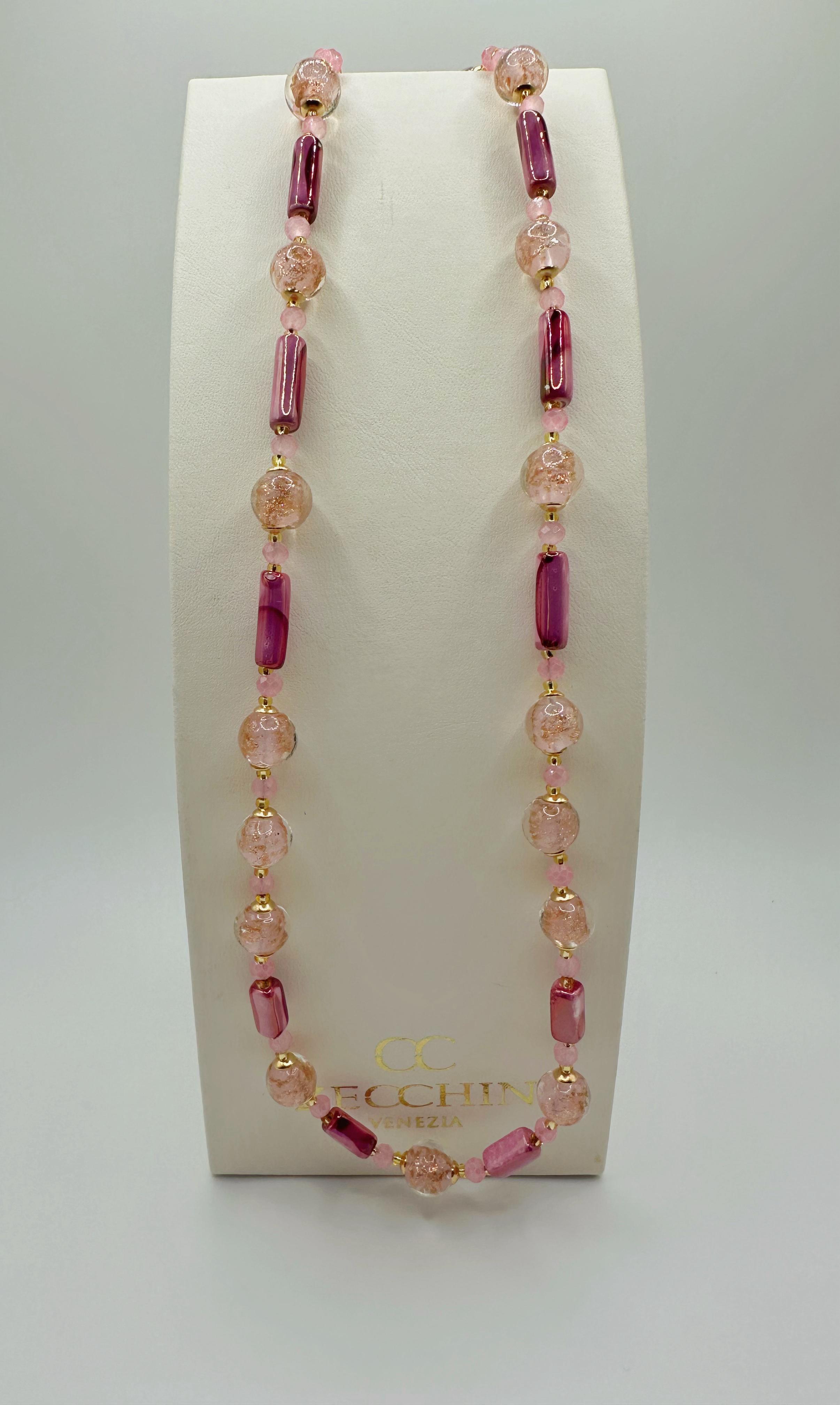 Collana Atene in vetro di Murano e avventurina, dettaglio