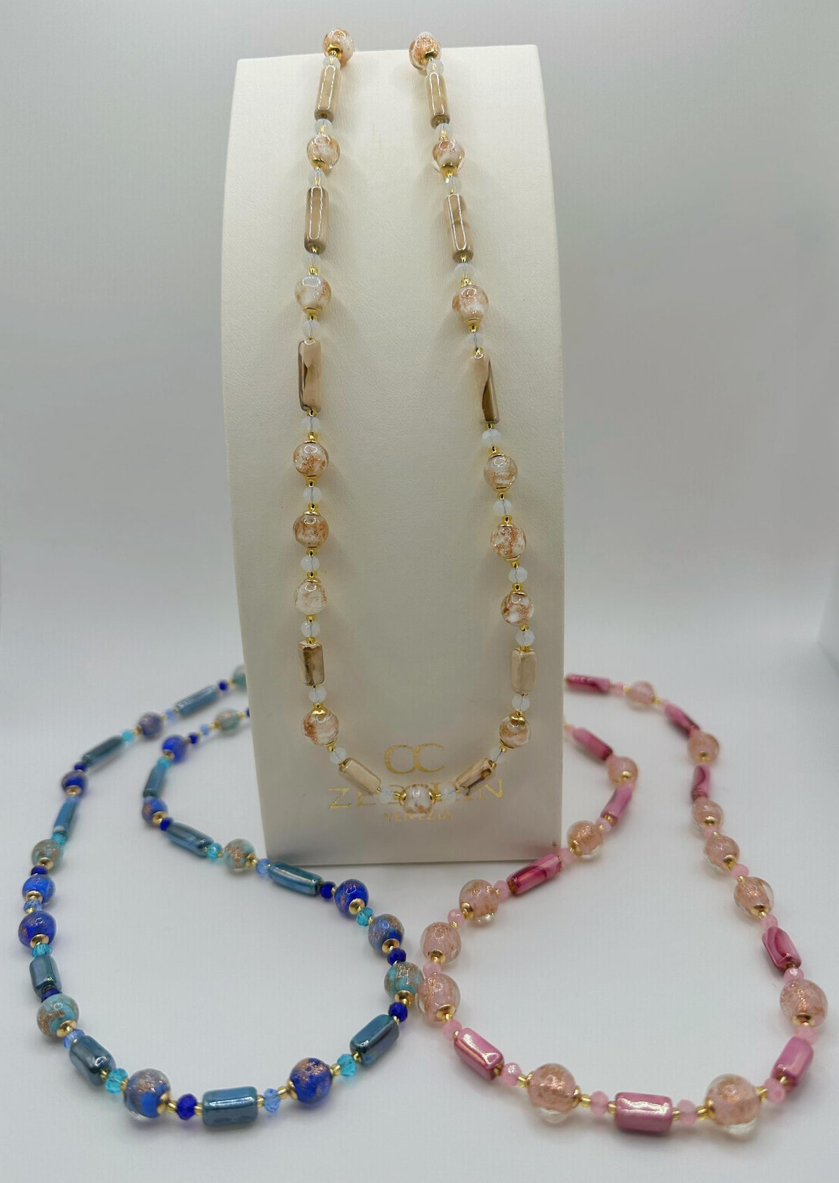 Collana Atene in vetro di Murano e avventurina, varianti colore