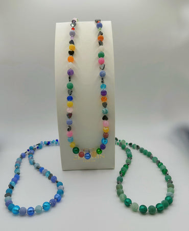 Collana Cloe' con pendente a cuore, 57 cm