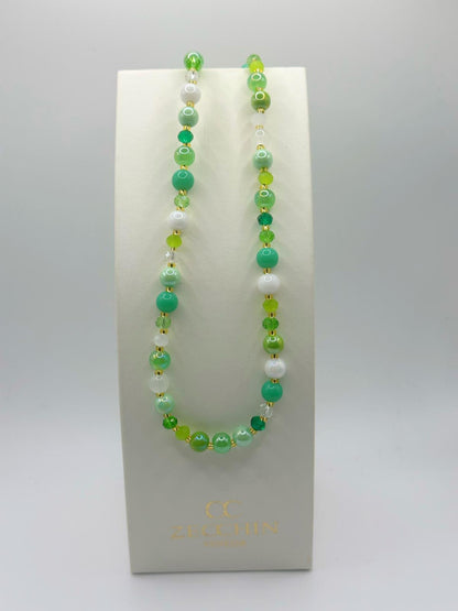 Collana Pastello con perle in vetro di Murano, altra vista
