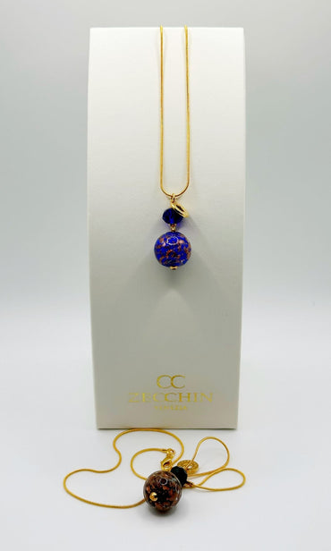 Collana Polvere di Stelle in vetro di Murano, 45 cm