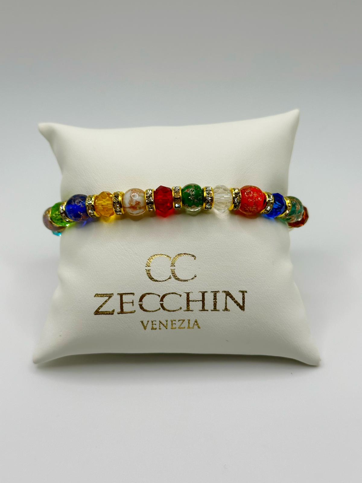 FENICE BRACCIALE vetro di Murano perla mm8