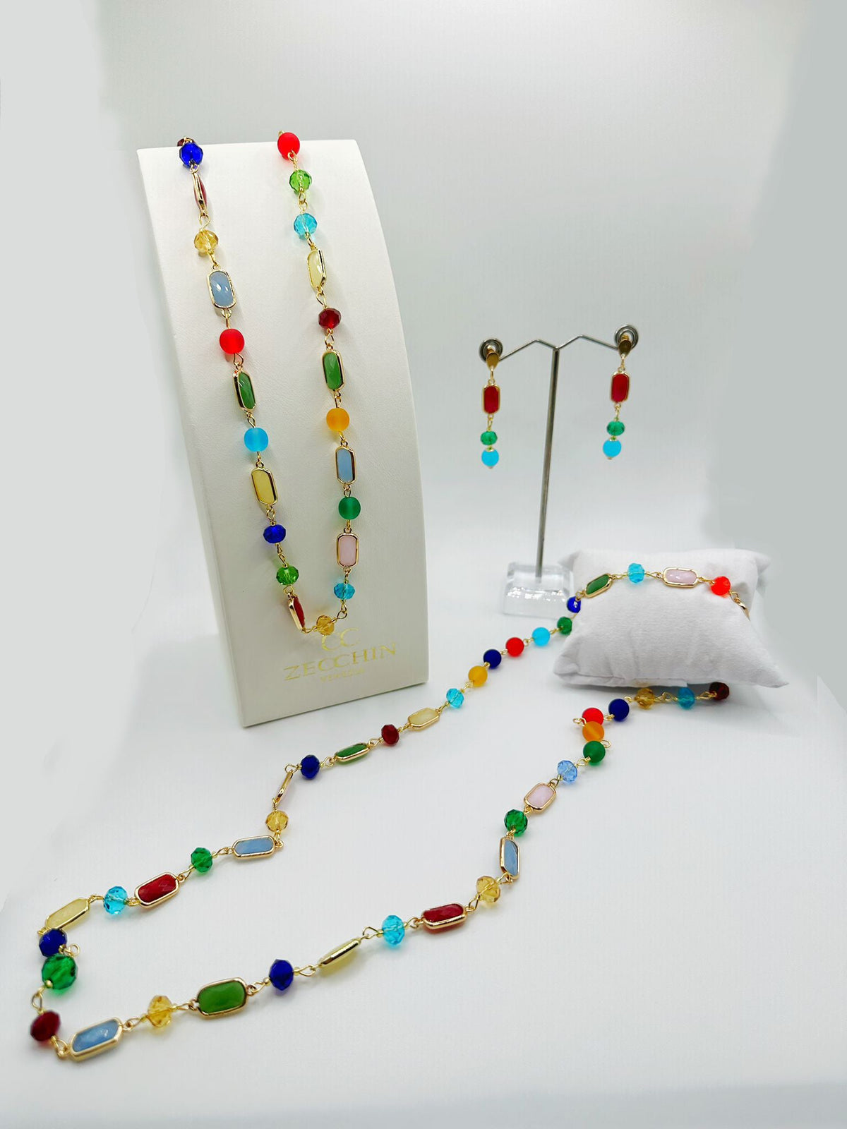 Linea Grace con inserti rettangolari in vetro di Murano