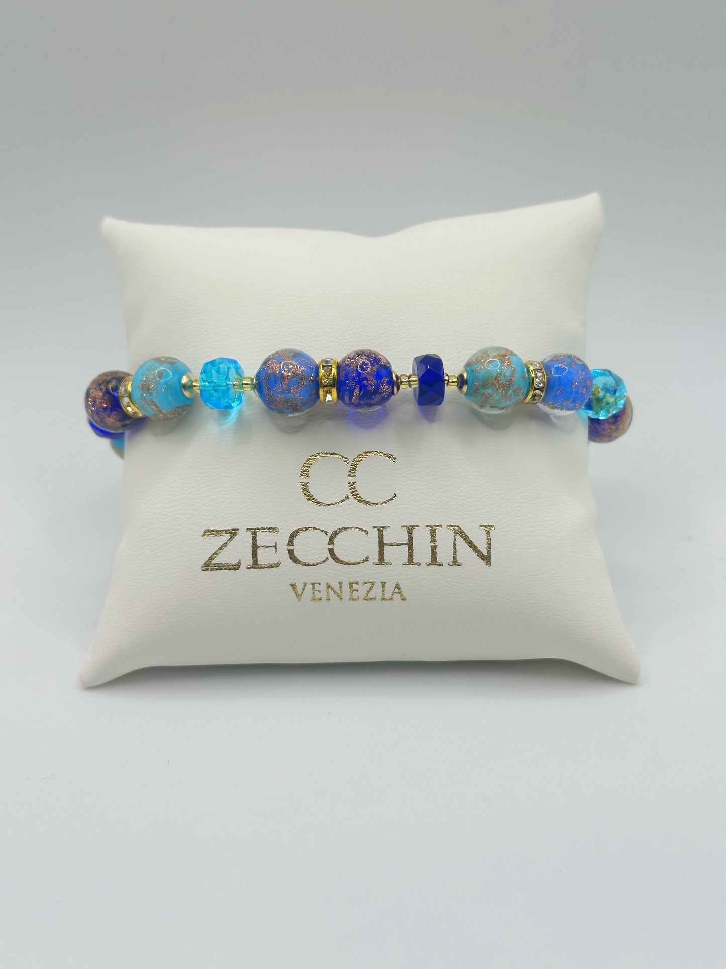 EMILY BRACCIALE con Perle in vetro di Murano con avventurina LP28