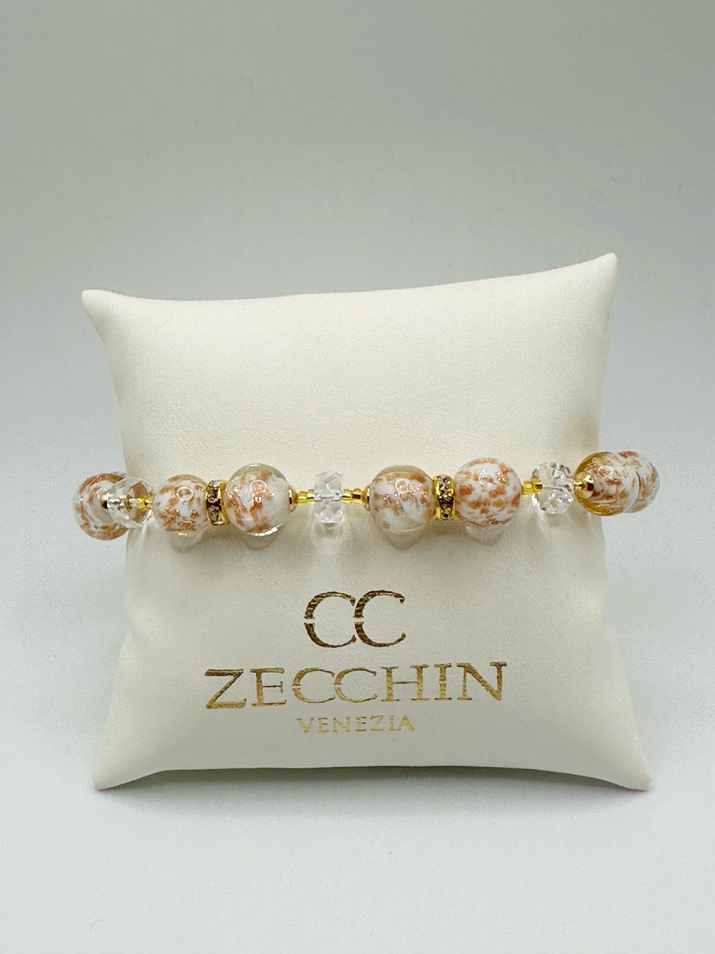 EMILY BRACCIALE con Perle in vetro di Murano con avventurina LP28