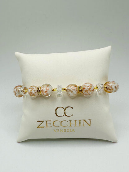 EMILY BRACCIALE con Perle in vetro di Murano con avventurina