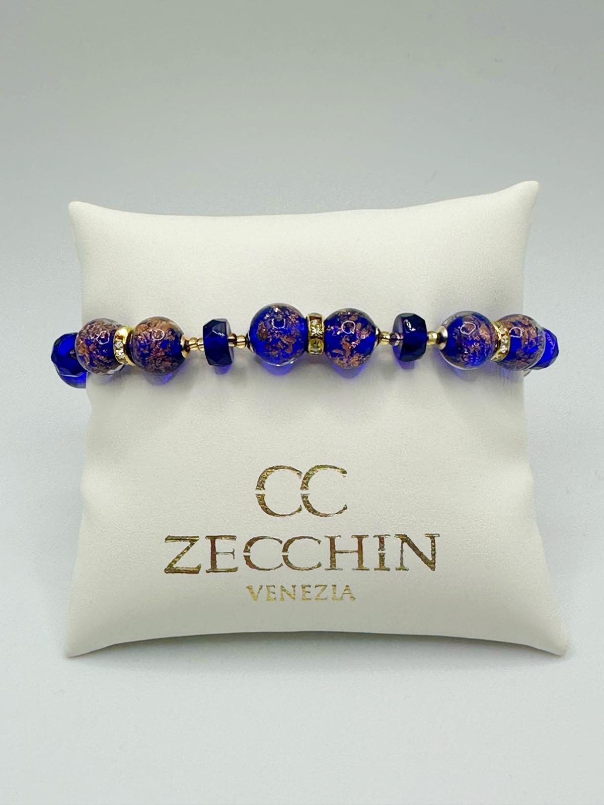 EMILY BRACCIALE con Perle in vetro di Murano con avventurina LP28