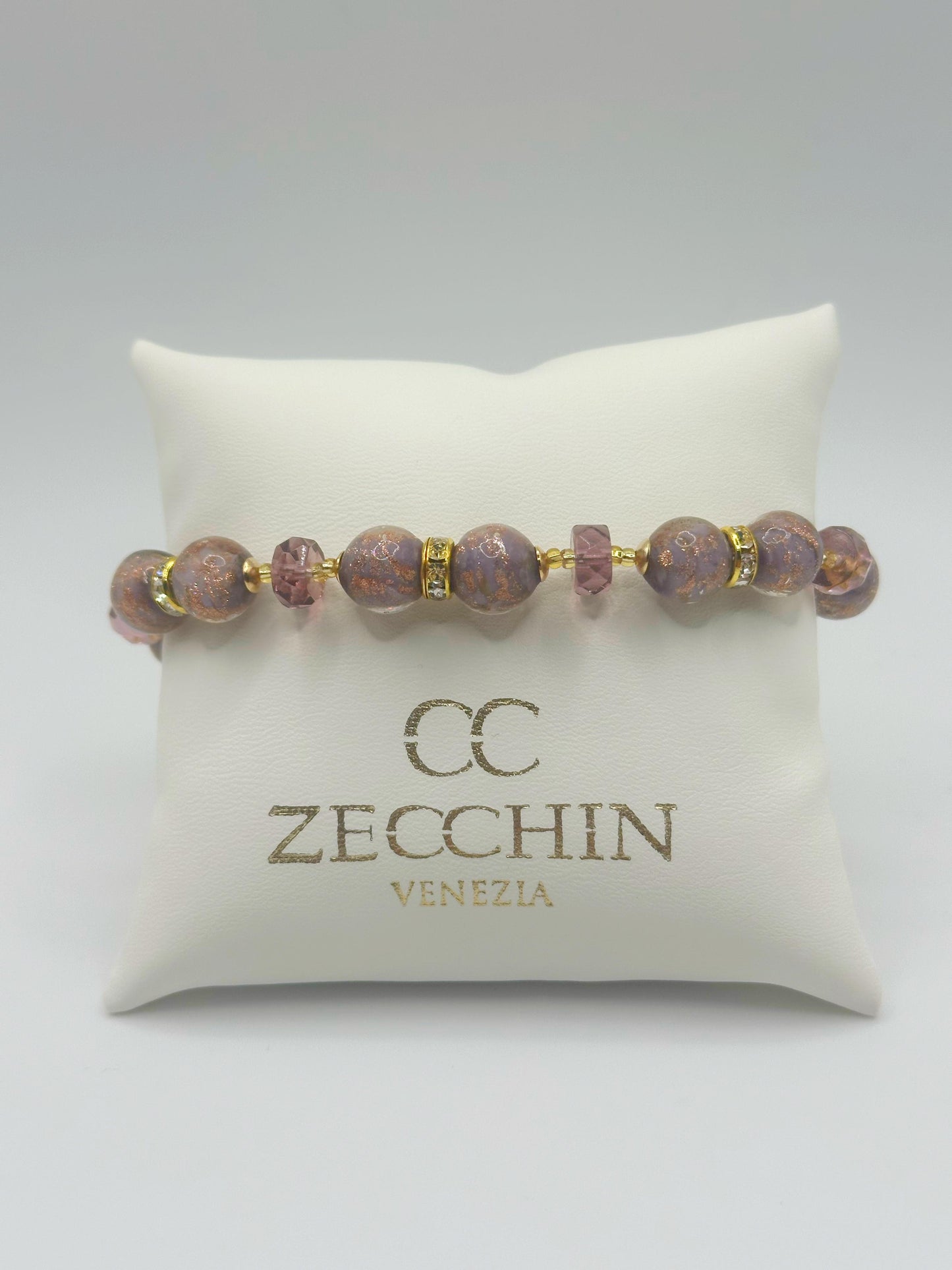 EMILY BRACCIALE con Perle in vetro di Murano con avventurina LP28