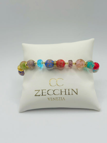 EMILY BRACCIALE con Perle in vetro di Murano con avventurina