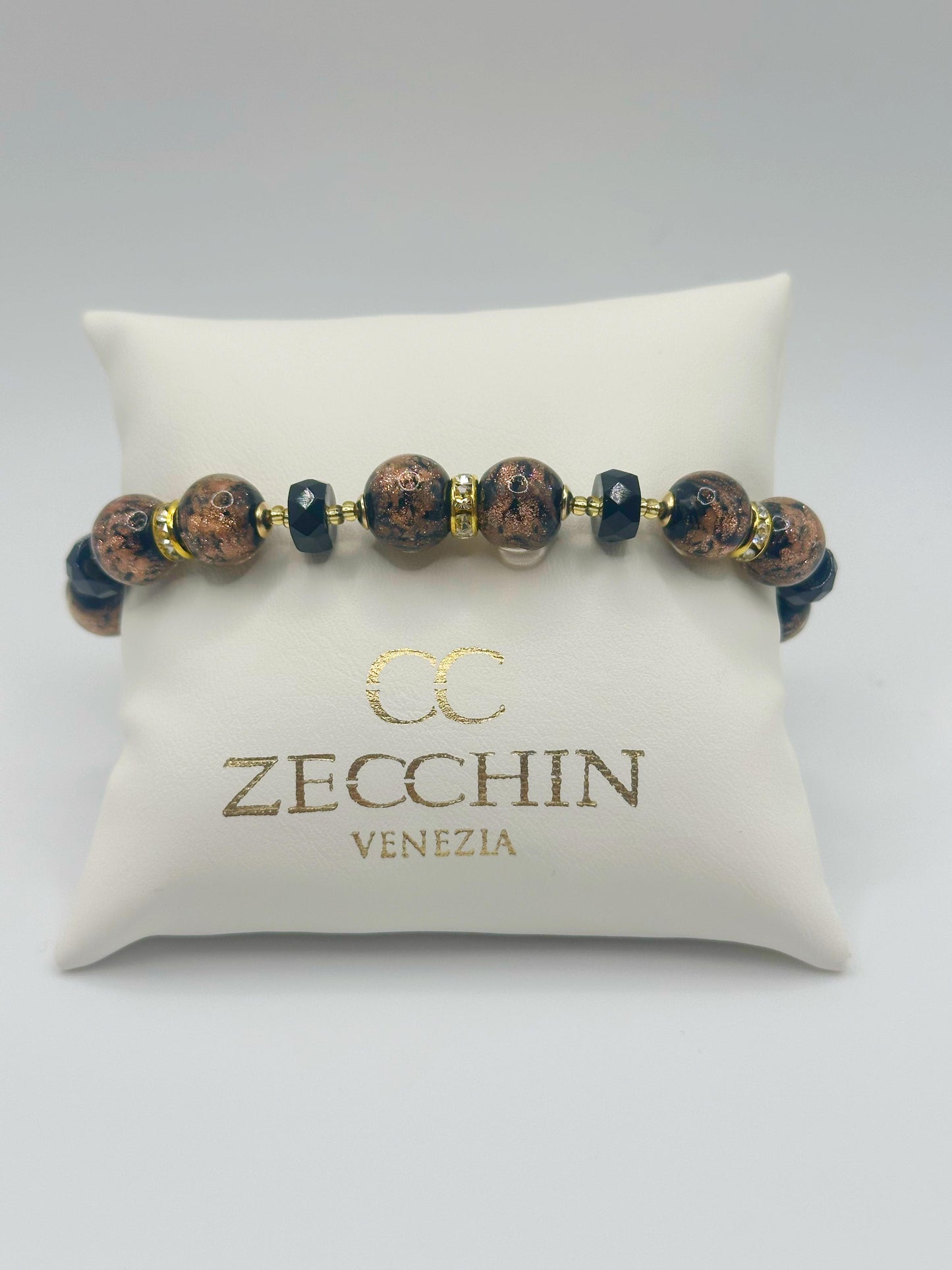 EMILY BRACCIALE con Perle in vetro di Murano con avventurina LP28