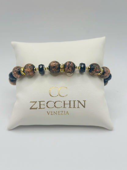 EMILY BRACCIALE con Perle in vetro di Murano con avventurina