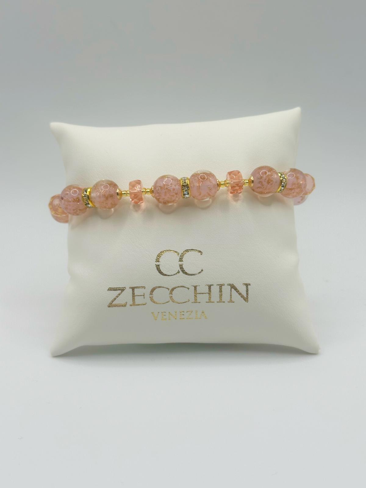 EMILY BRACCIALE con Perle in vetro di Murano con avventurina LP28