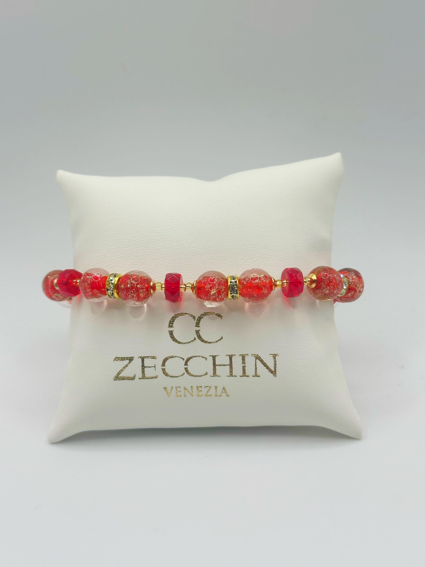 EMILY BRACCIALE con Perle in vetro di Murano con avventurina LP28