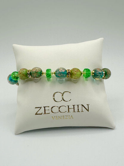 EMILY BRACCIALE con Perle in vetro di Murano con avventurina