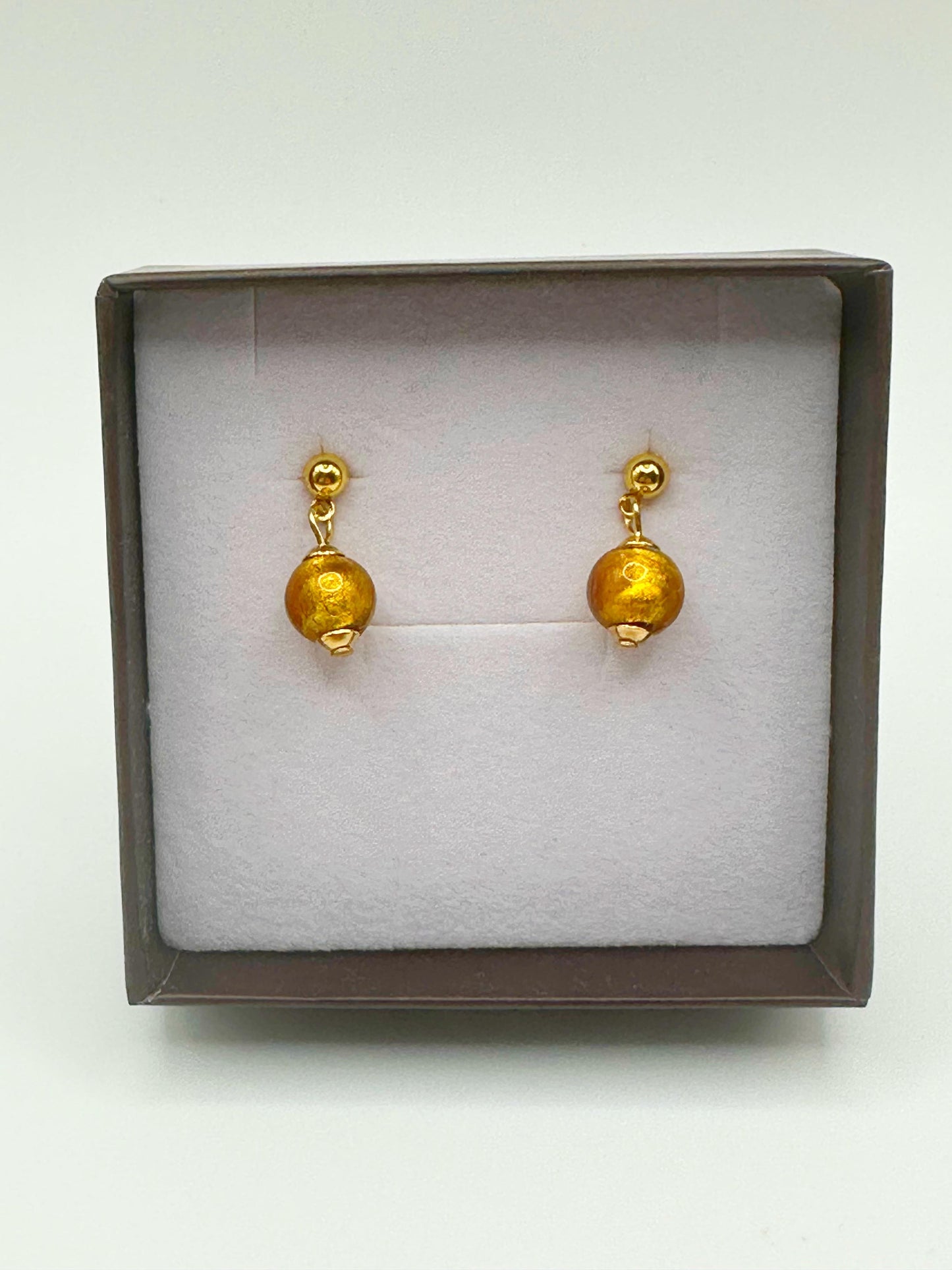 ONDA ORECCHINI a perla unica da 8mm satinata