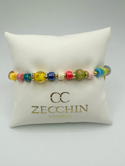 RONDELLA BRACCIALE FULL vetro di Murano e ceramica