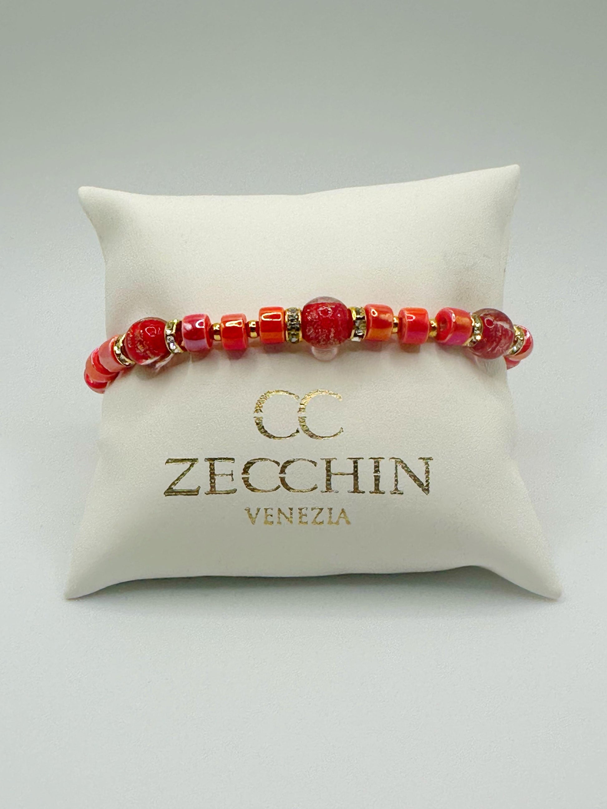 RONDELLA BRACCIALE FULL vetro di Murano e ceramica