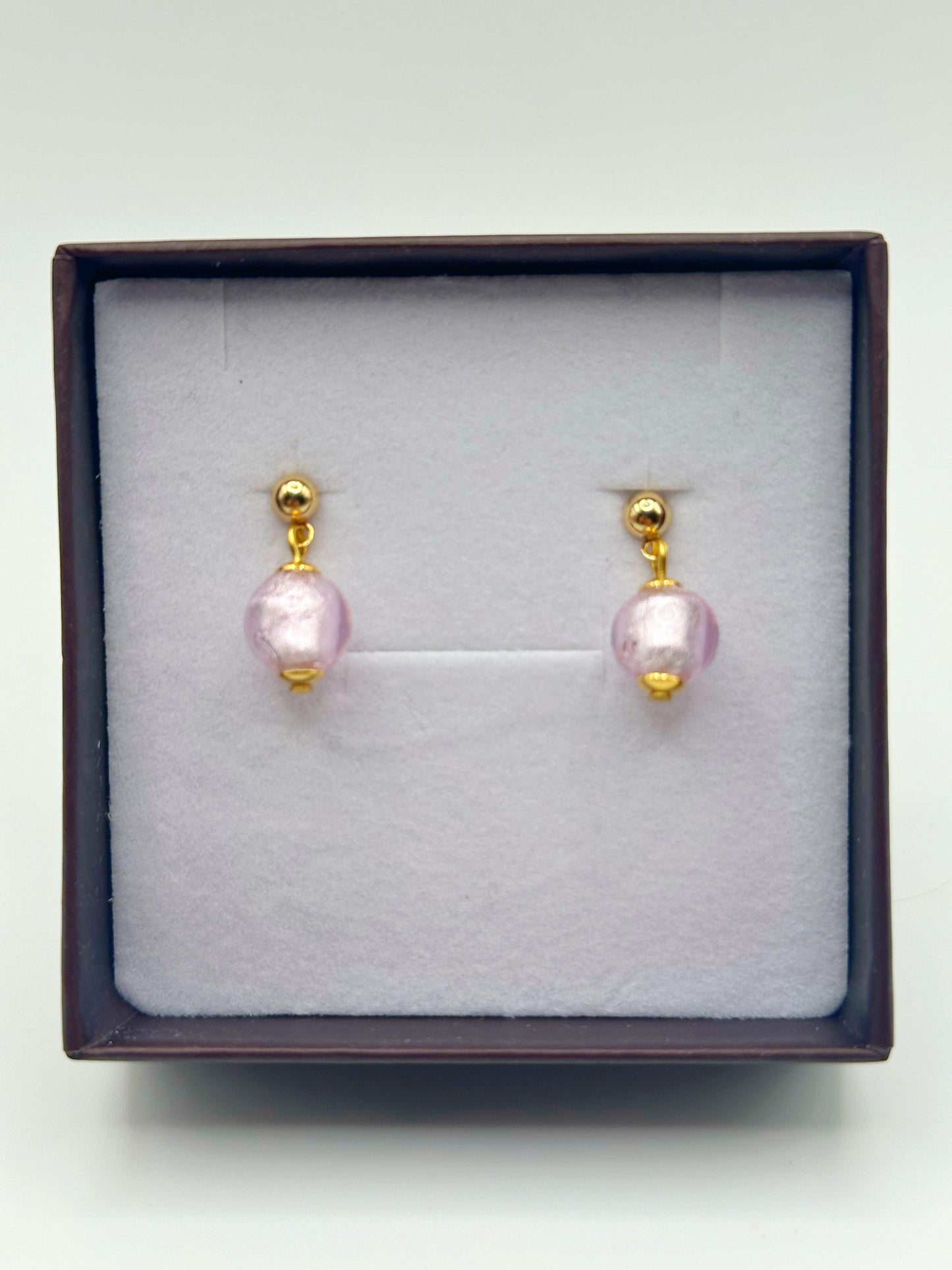 ONDA ORECCHINI a perla unica da 8mm satinata