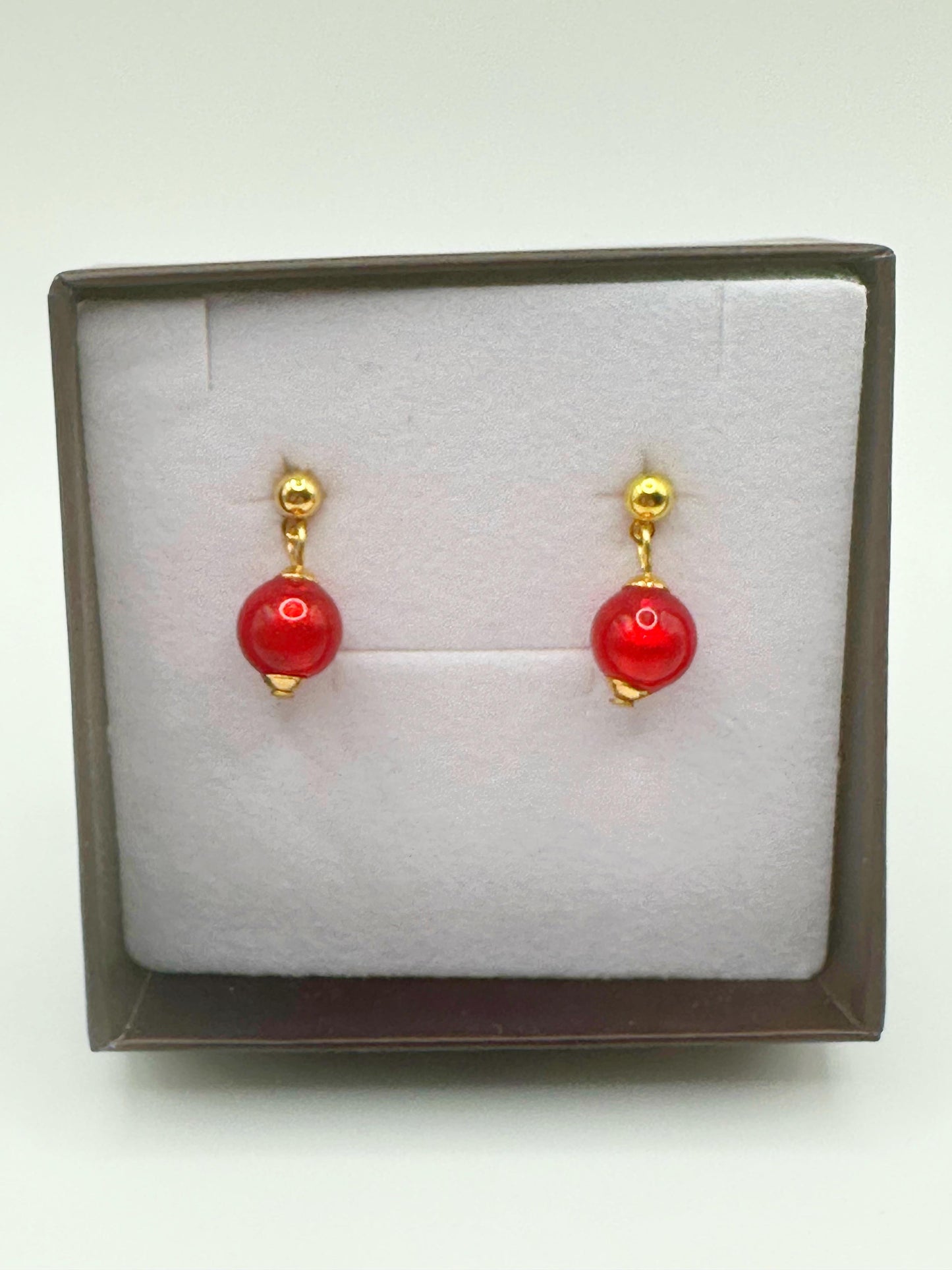 ONDA ORECCHINI a perla unica da 8mm satinata